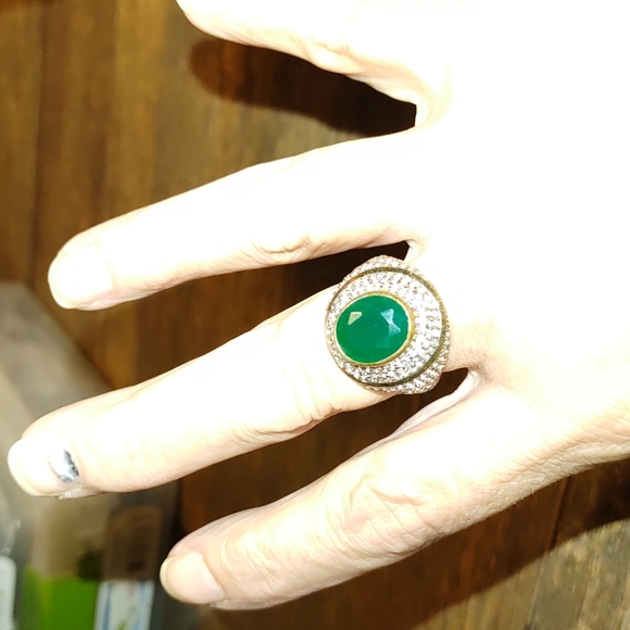 New Turkish Emerald Ring size 9 - Picture 7 of 8